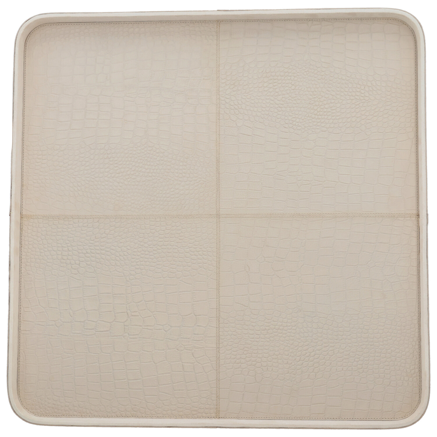 Chamada Decoratief dienblad leren tray vierkant Carmen beige L