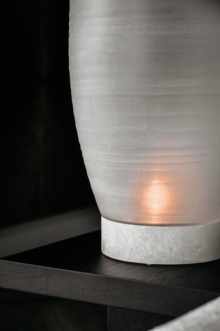 RAF Deluxe Windlicht Larsen frosted white mat alabaster Small