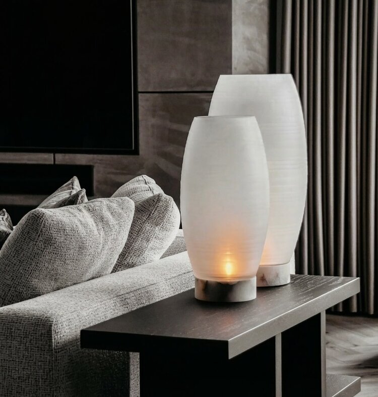 RAF Deluxe Windlicht Larsen frosted white mat alabaster Small