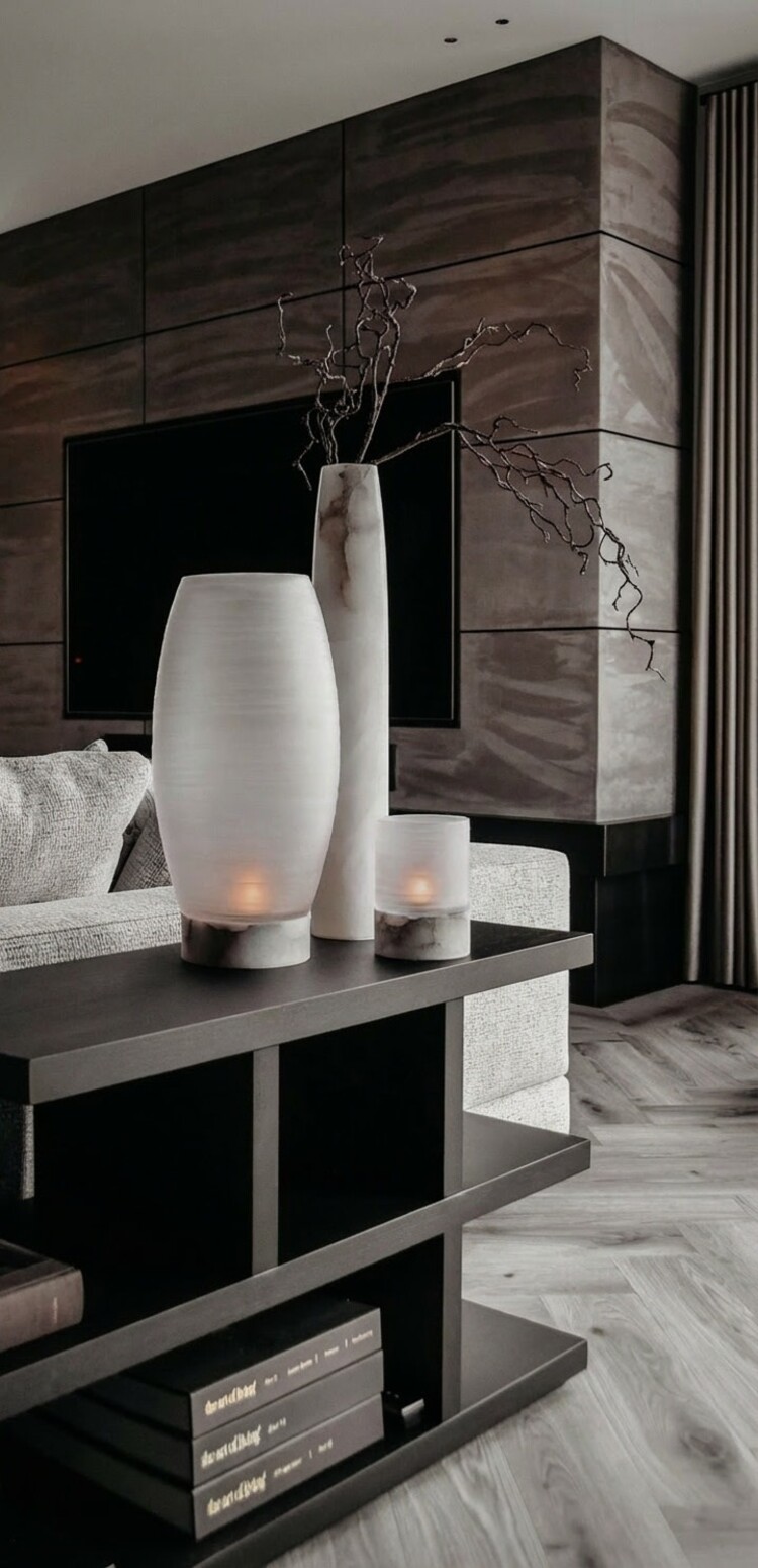 RAF Deluxe Windlicht Larsen frosted white mat alabaster Small