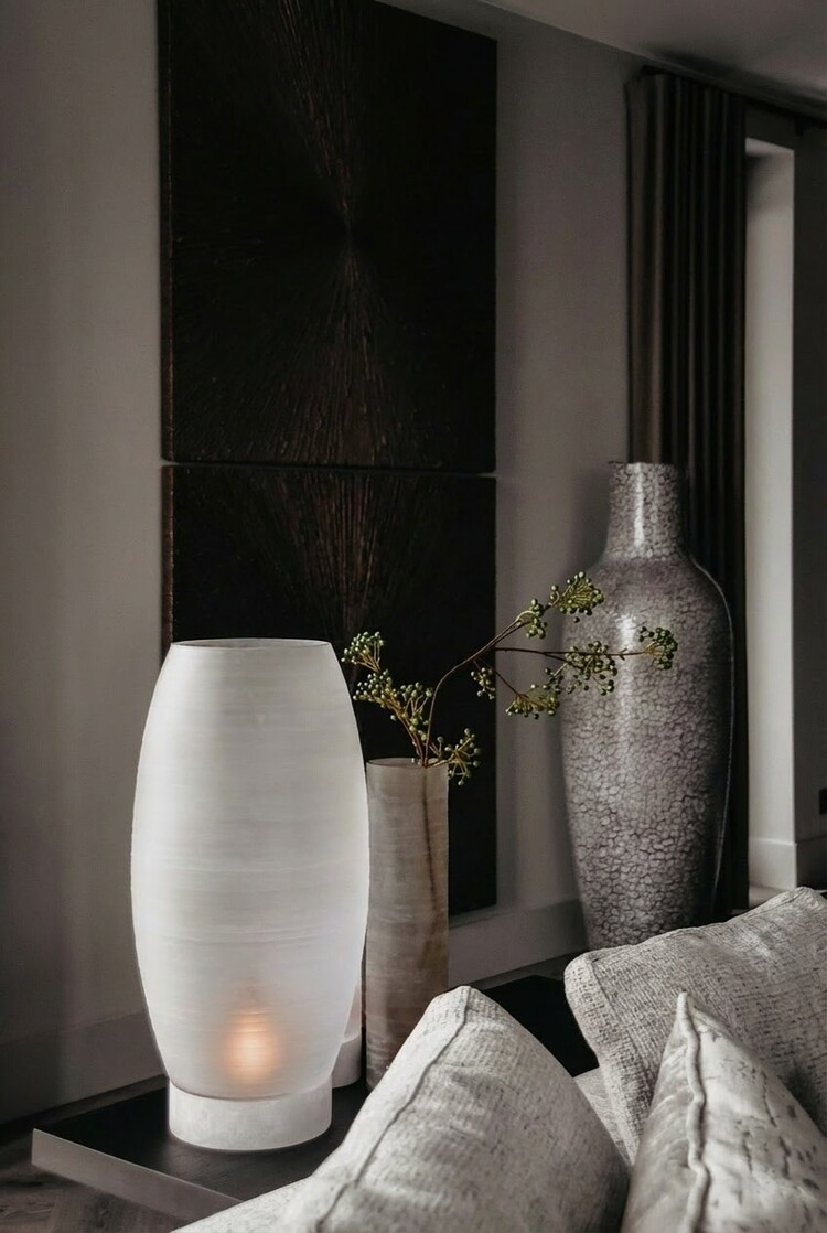 RAF Deluxe Windlicht Larsen frosted white mat alabaster Small