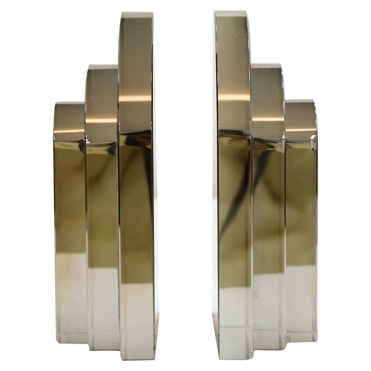Richmond Interiors Boekenstandaard Rosy Smokey Gray kristal glas