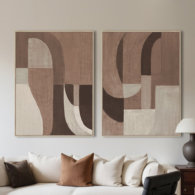 Richmond Interiors Wall art Tatu left brown