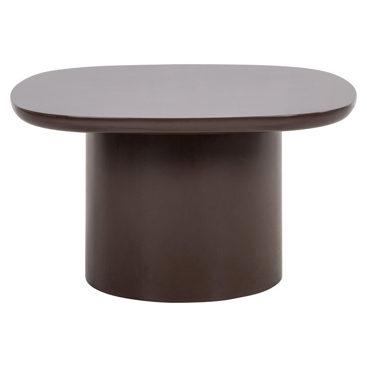 Richmond Interiors Bijzettafel Almundi chocolat brown MDF bruin Ø70 cm