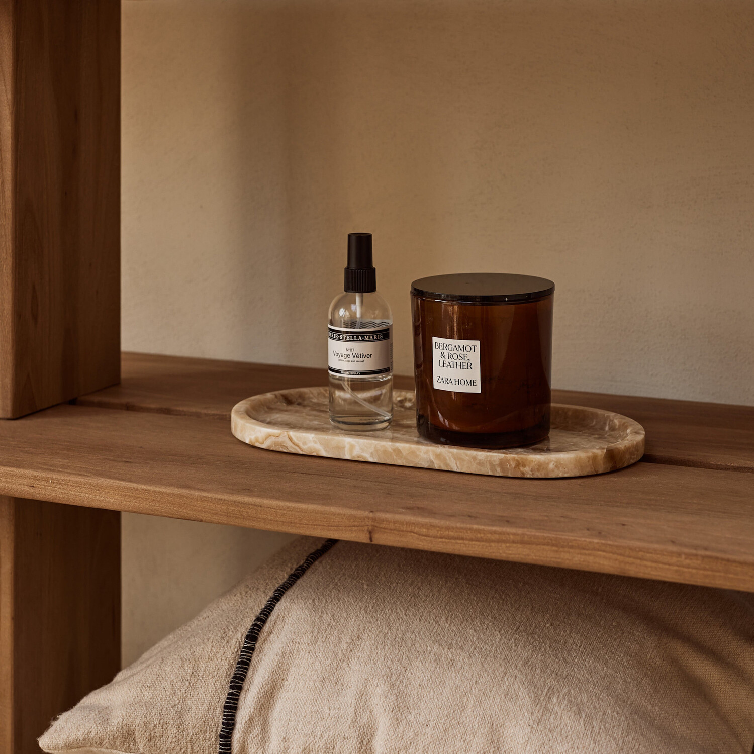 Dienblad marmer onyx sand ovaal 30x15 cm