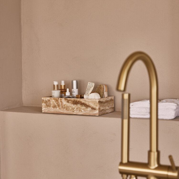 Organizer marmer onyx sand rechthoek