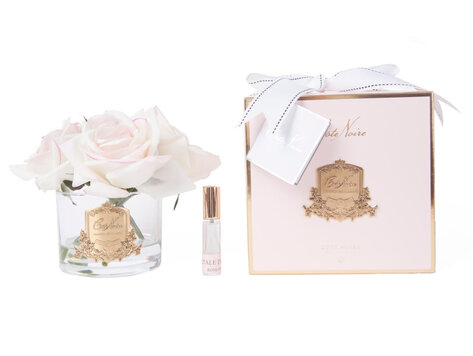 Côte Noire Perfumed Natural Touch 5 Pink Blush Roses Gold Badge Pink Box