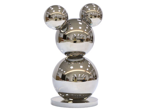 Richmond Interiors Decoratief object Beary silver kristal glas zilver