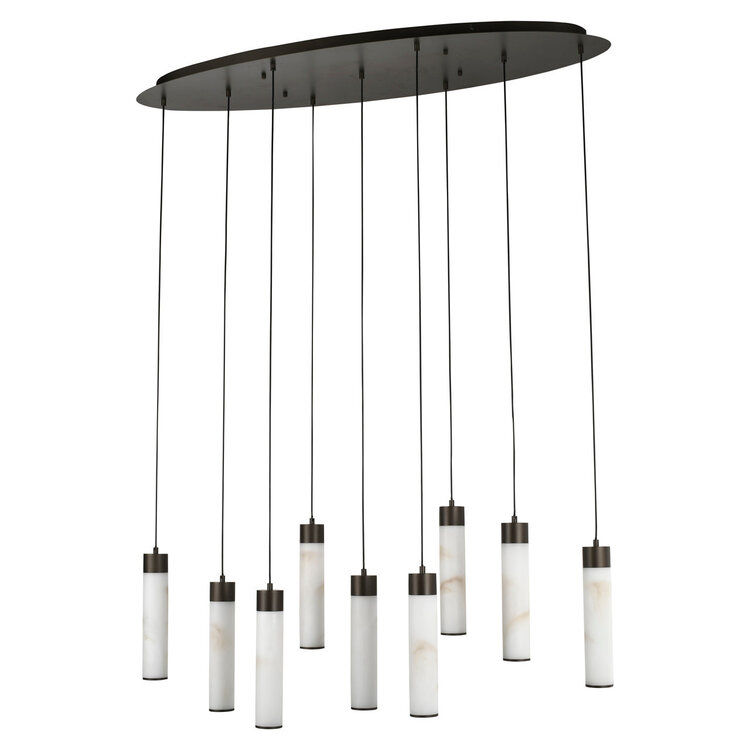 Richmond Interiors Hanglamp Chavine bronze 9 lampen brons