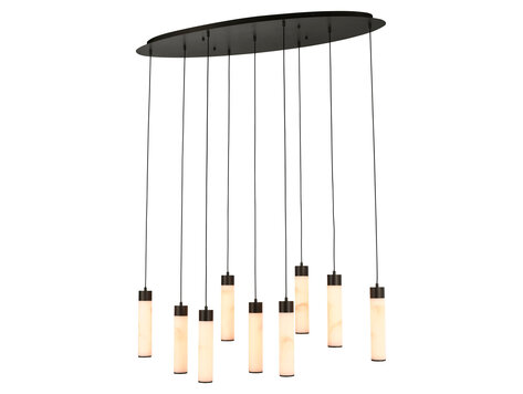 Richmond Interiors Hanglamp Chavine bronze 9 lampen brons