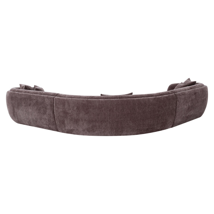 Richmond Interiors Hoekbank Gianelle Be straight dark brown donker bruin