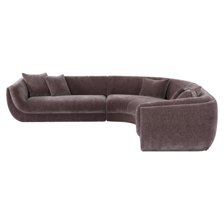 Richmond Interiors Hoekbank Gianelle Be straight dark brown donker bruin