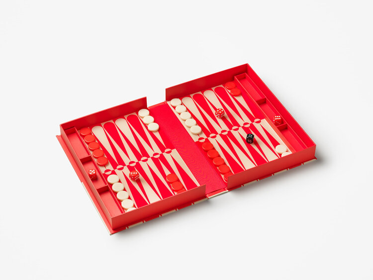 Koffietafelboek Bordspel Art of Backgammon - Rood Crème
