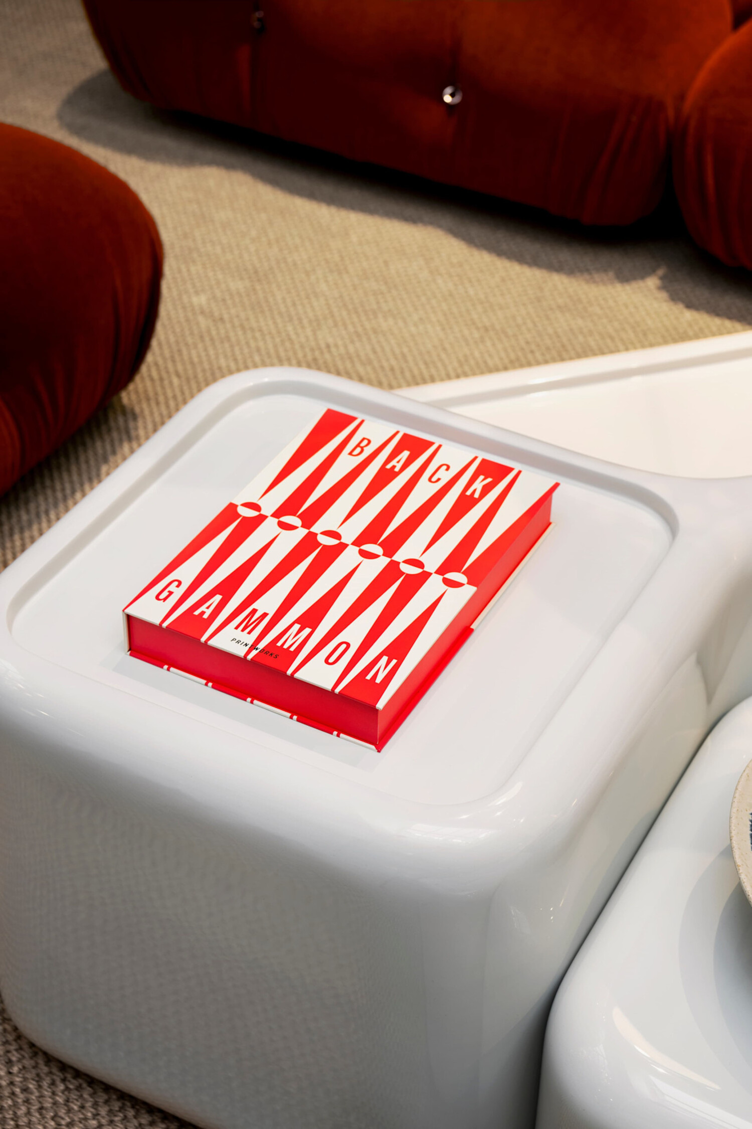 Koffietafelboek Bordspel Art of Backgammon - Rood Crème