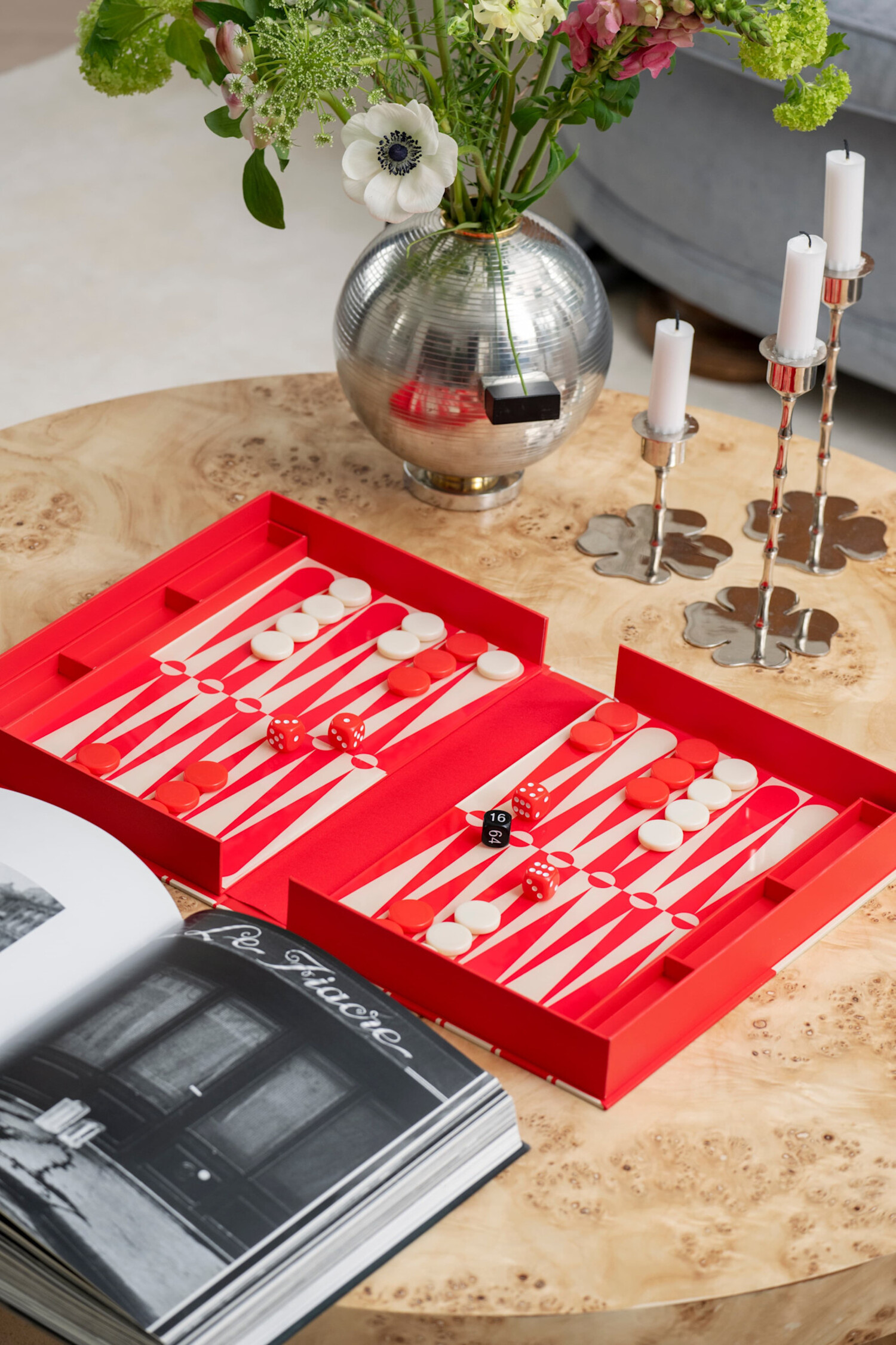 Koffietafelboek Bordspel Art of Backgammon - Rood Crème