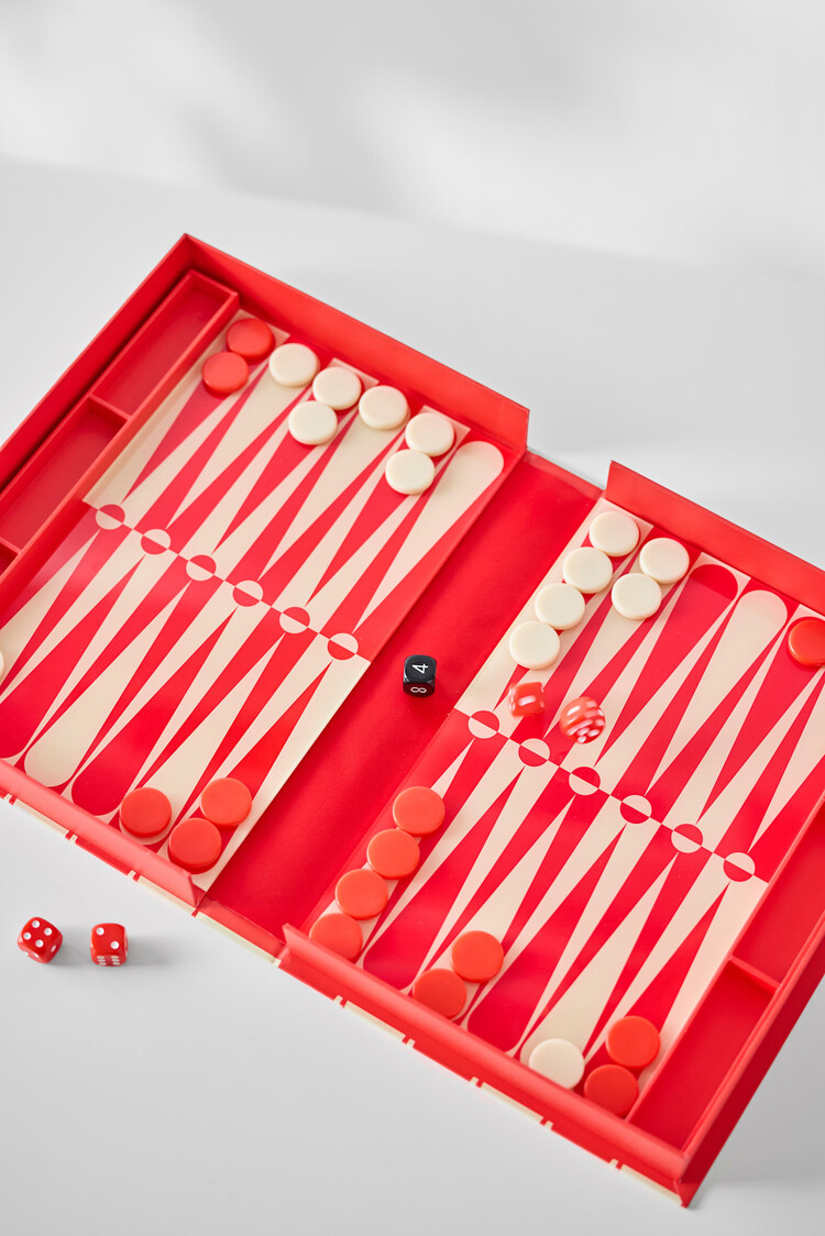 Koffietafelboek Bordspel Art of Backgammon - Rood Crème