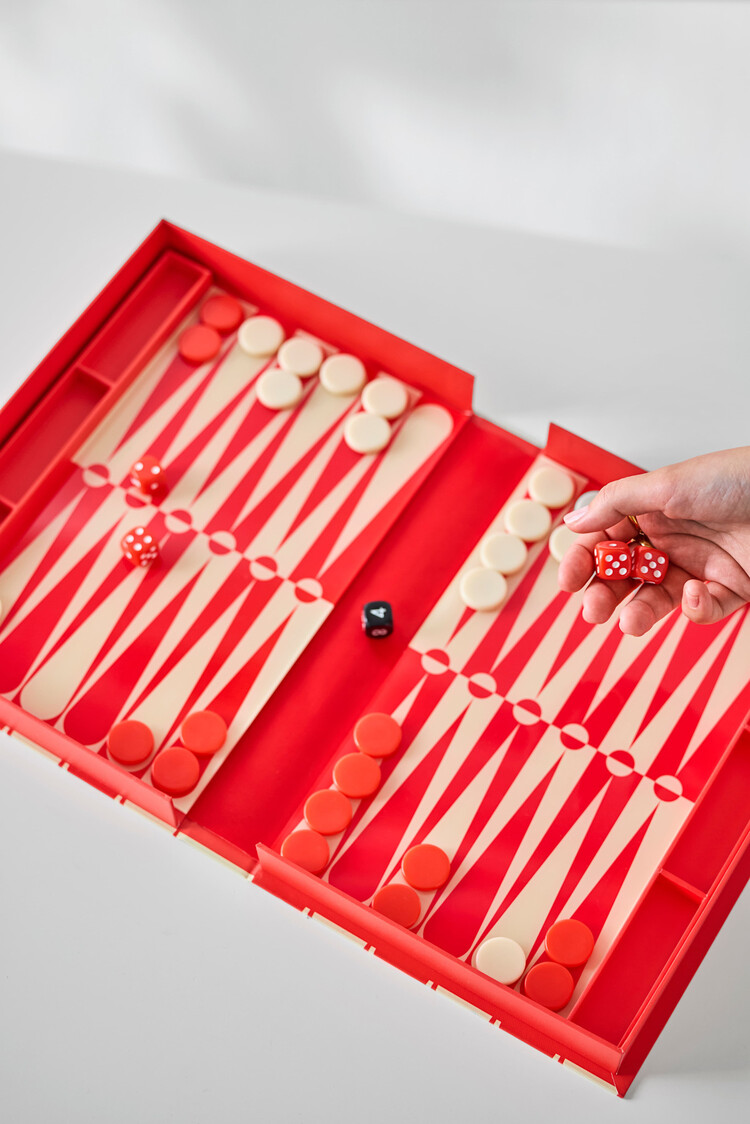 Koffietafelboek Bordspel Art of Backgammon - Rood Crème
