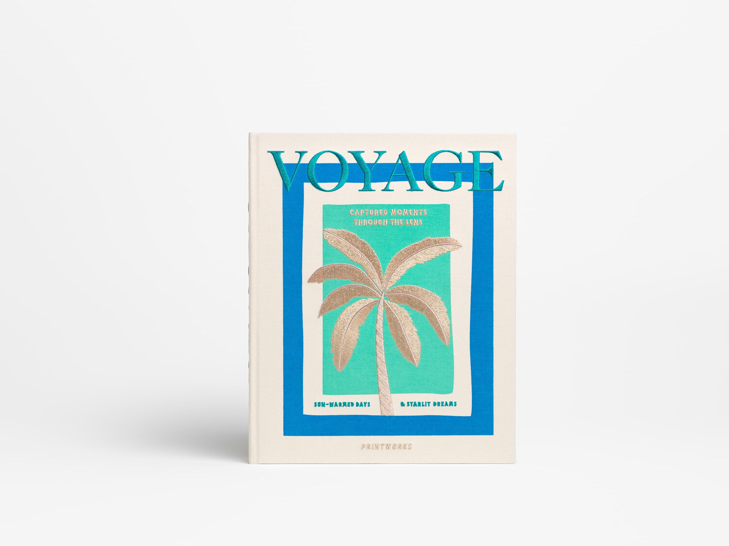 Koffietafelboek Voyage - geborduurd