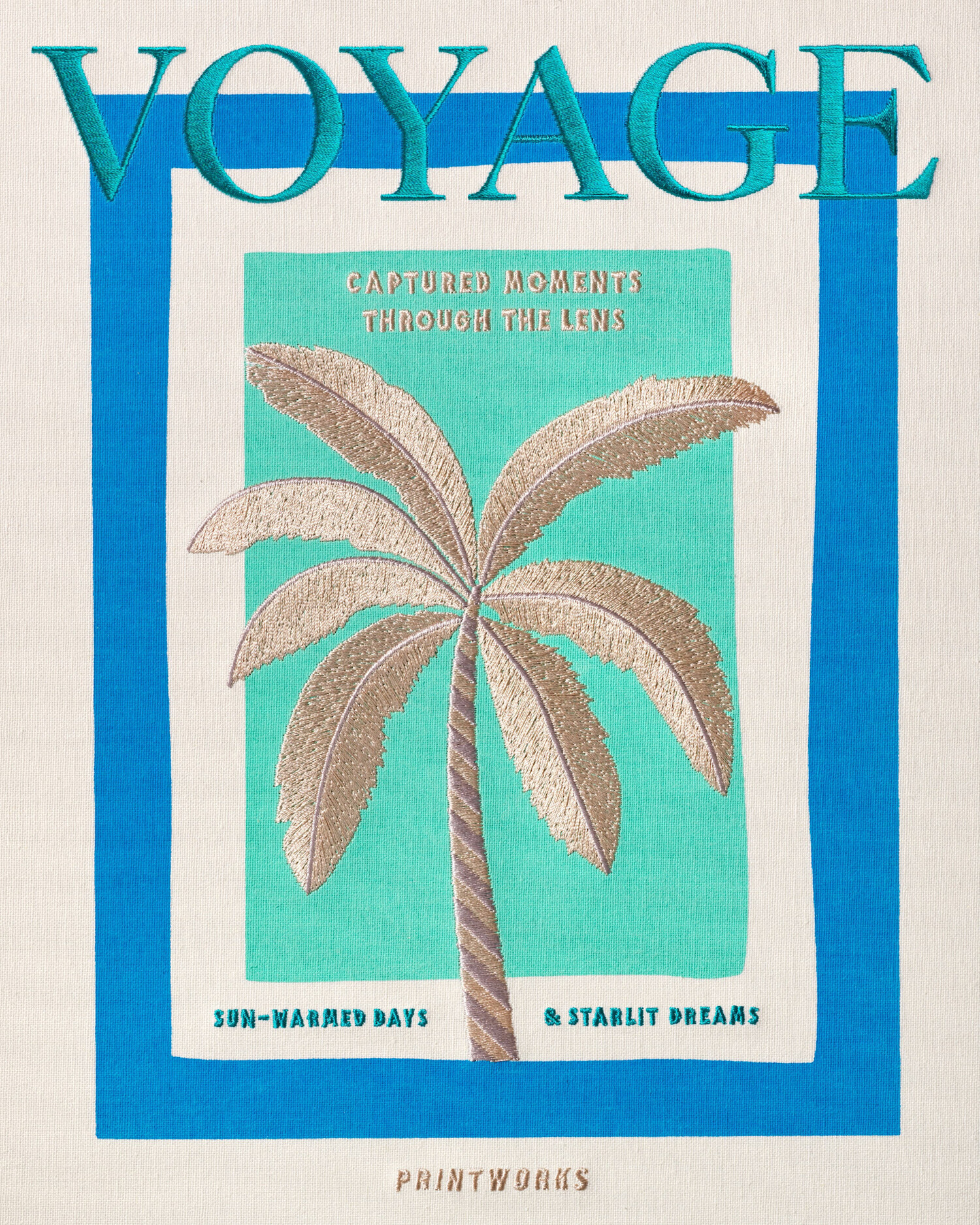 Koffietafelboek Voyage - geborduurd