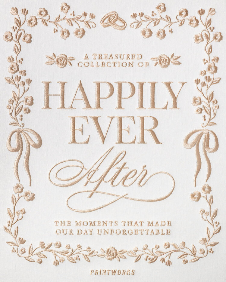 Koffietafelboek Happily Ever After - geborduurd