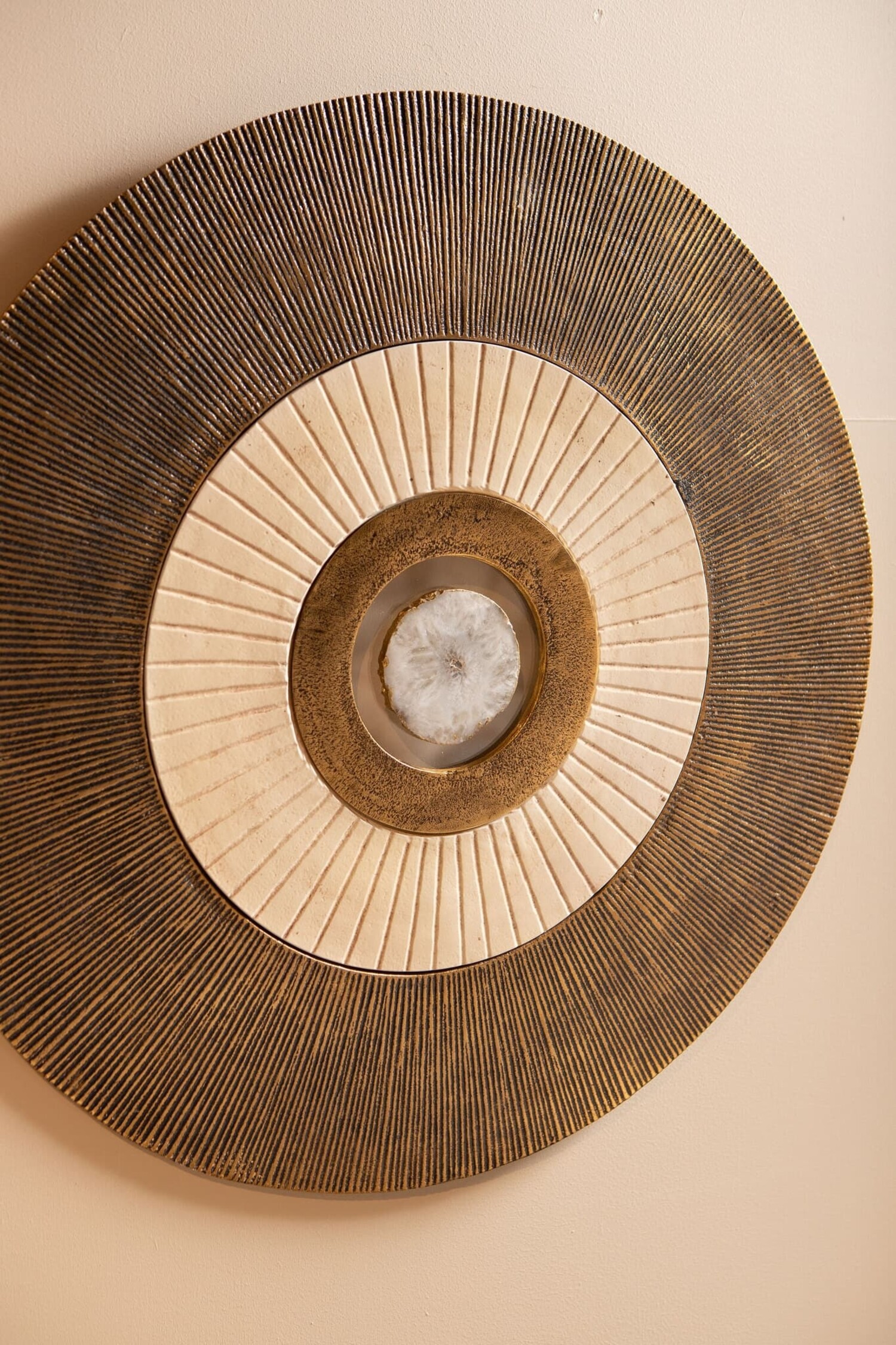 PTMD Collection Jacci Gold wandpaneel aluminium center stone Small