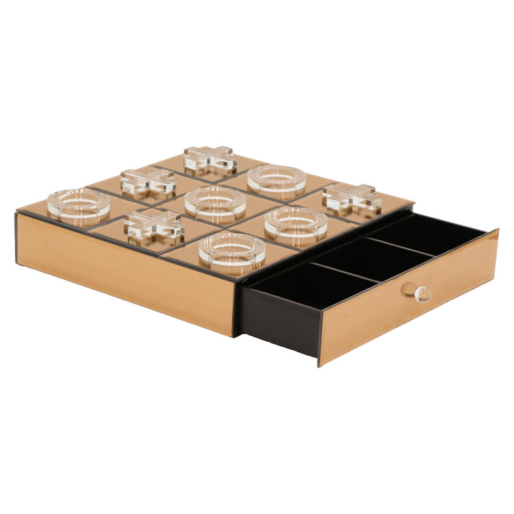 Richmond Interiors Decoratief spel Victoria brown kristal glas bruin