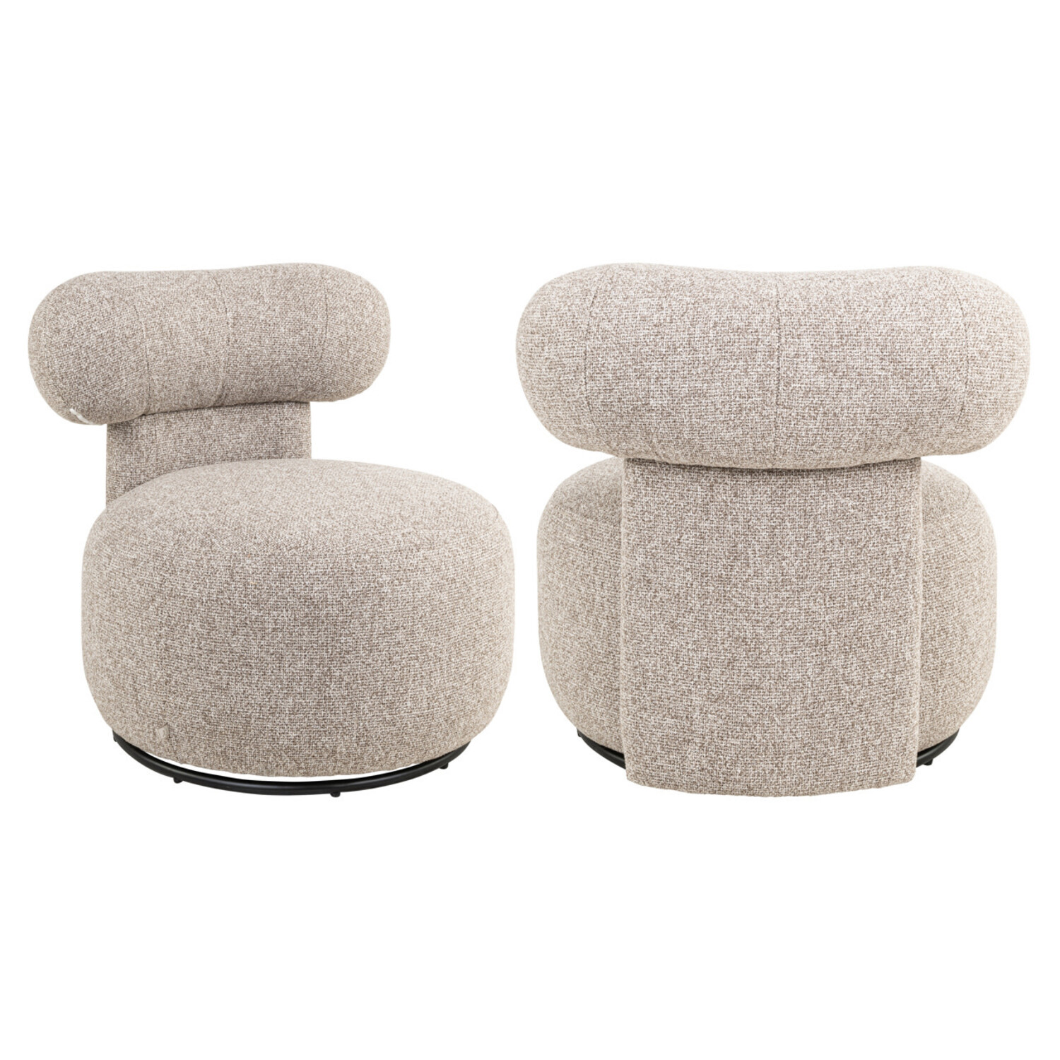 Richmond Interiors Draaifauteuil Kaya cayenne brown bruin draaibaar