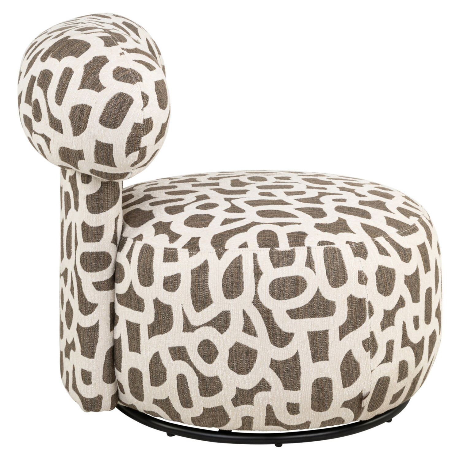 Richmond Interiors Draaifauteuil Kaya weave brown bruin draaibaar