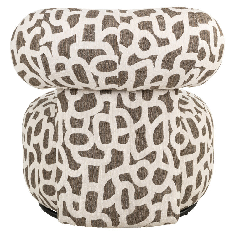 Richmond Interiors Draaifauteuil Kaya weave brown bruin draaibaar