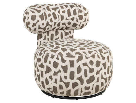 Richmond Interiors Draaifauteuil Kaya weave brown bruin draaibaar