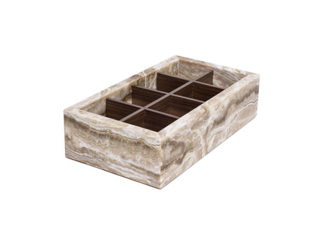 Organizer marmer onyx sand rechthoek