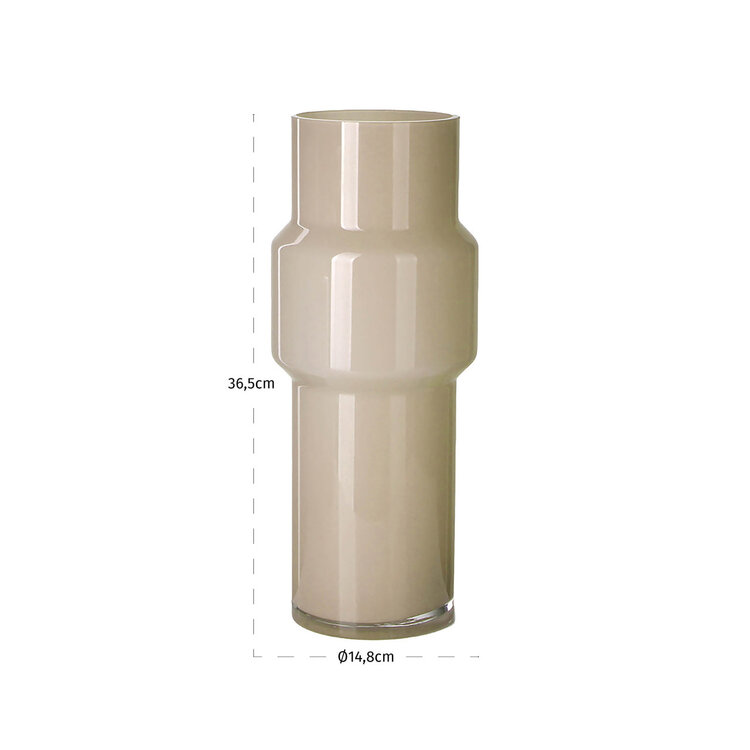 Richmond Interiors Vaas Torra beige glas klein