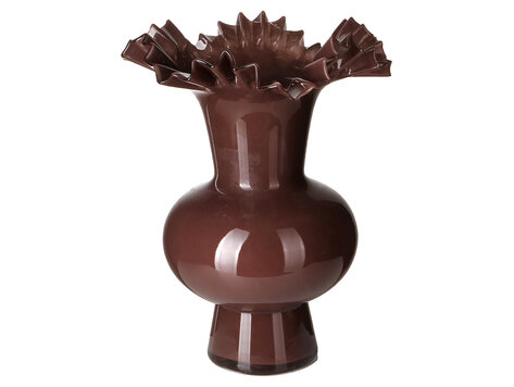 Richmond Interiors Vaas Mira brown bruin glas