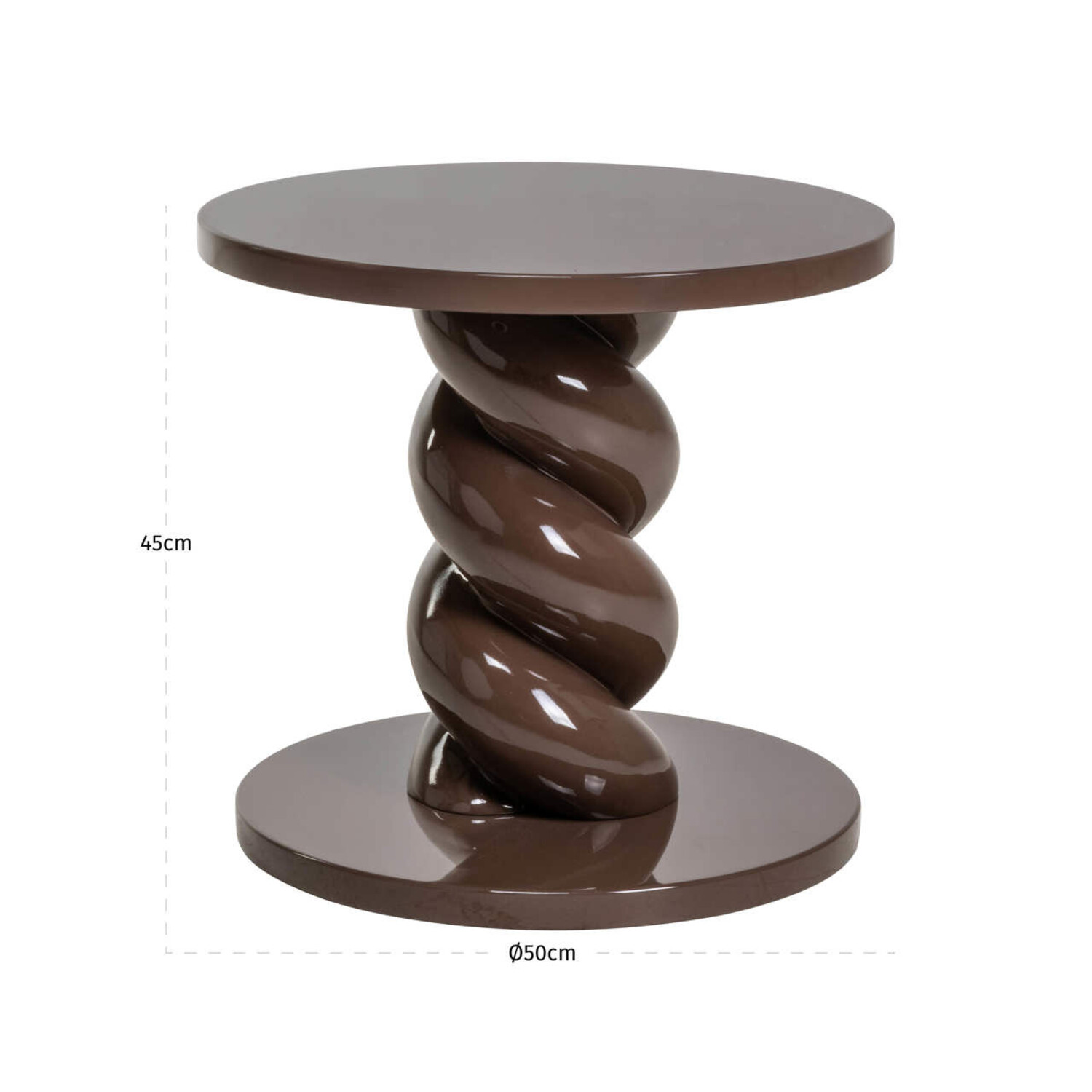 Richmond Interiors Bijzettafel Coco Chestnut Rond Ø50 cm