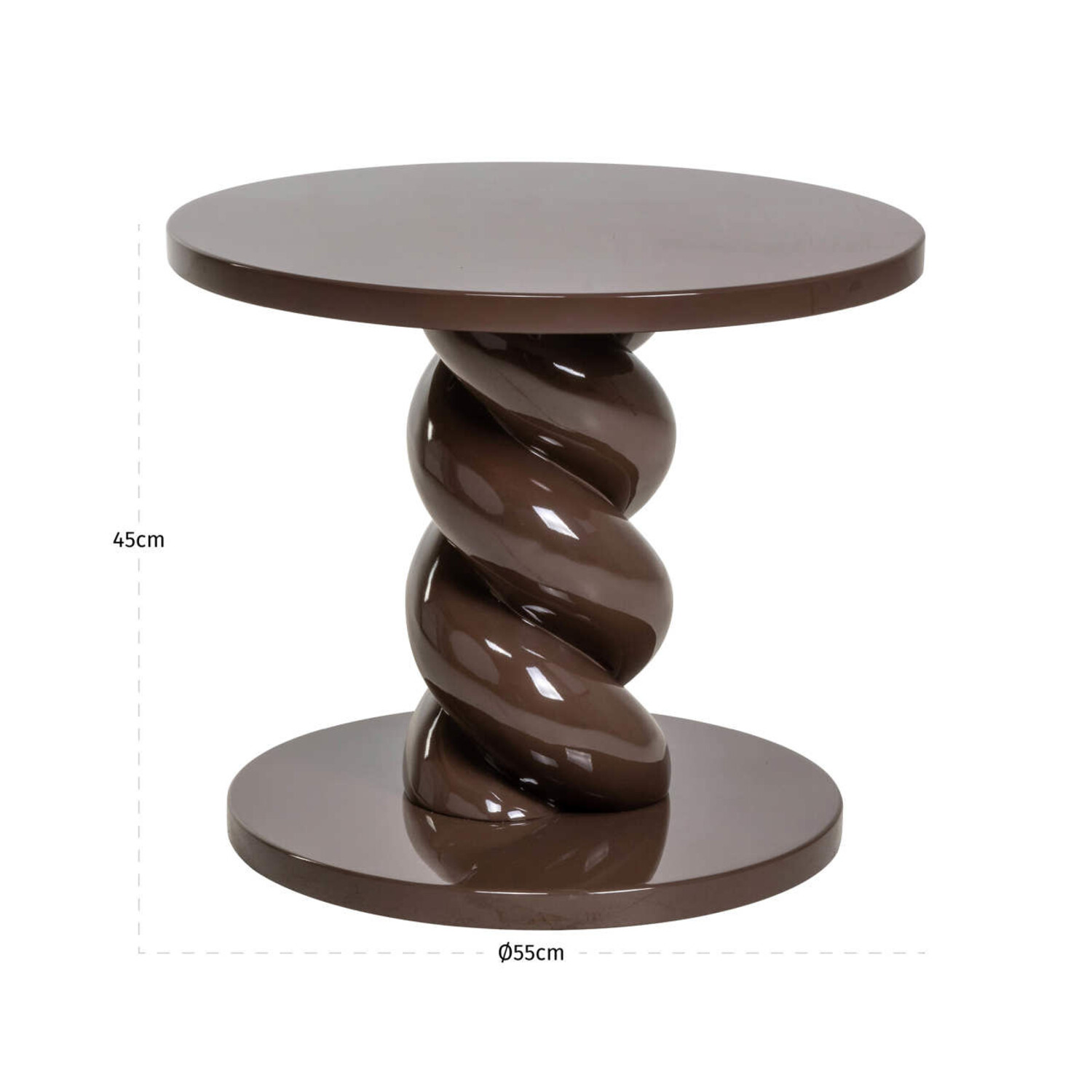 Richmond Interiors Bijzettafel Celeste Chestnut Rond Ø55 cm