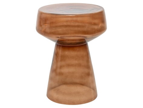 Richmond Interiors Bijzettafel Isa Brown Glas Rond Ø55 cm
