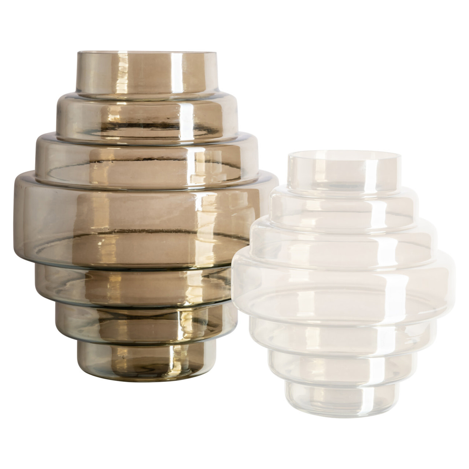 Richmond Interiors Vaas Liosa Smoke Glas Rond Groot