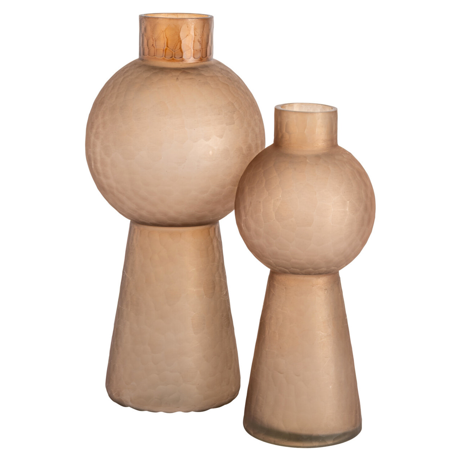 Richmond Interiors Vaas Ora Brown Glas Rond Bruin Groot