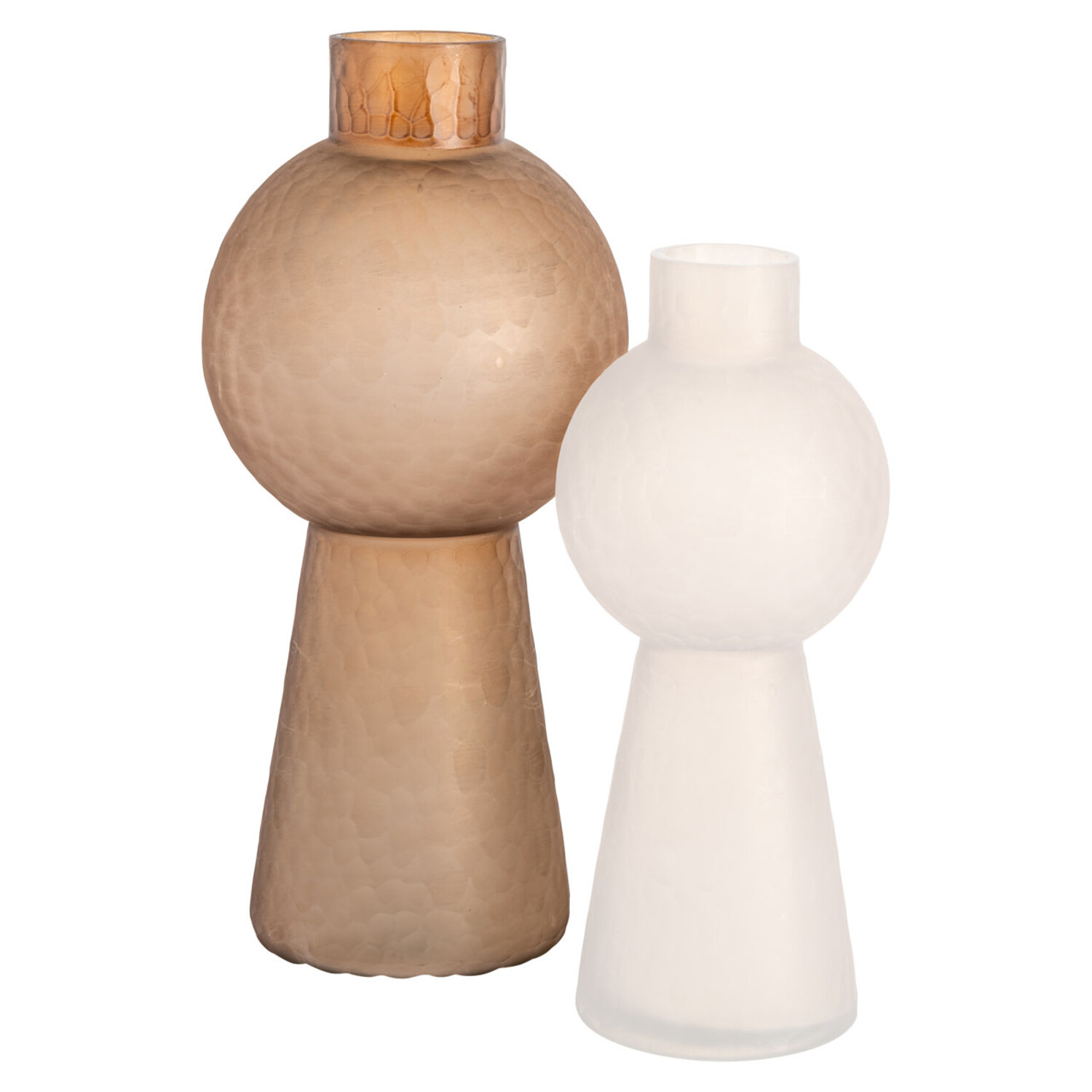 Richmond Interiors Vaas Ora Brown Glas Rond Bruin Groot