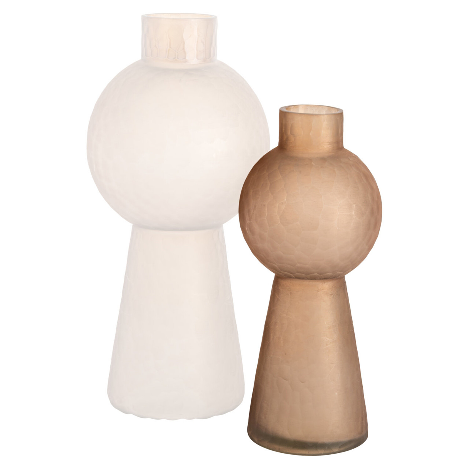Richmond Interiors Vaas Ora Brown Glas Rond Bruin Klein