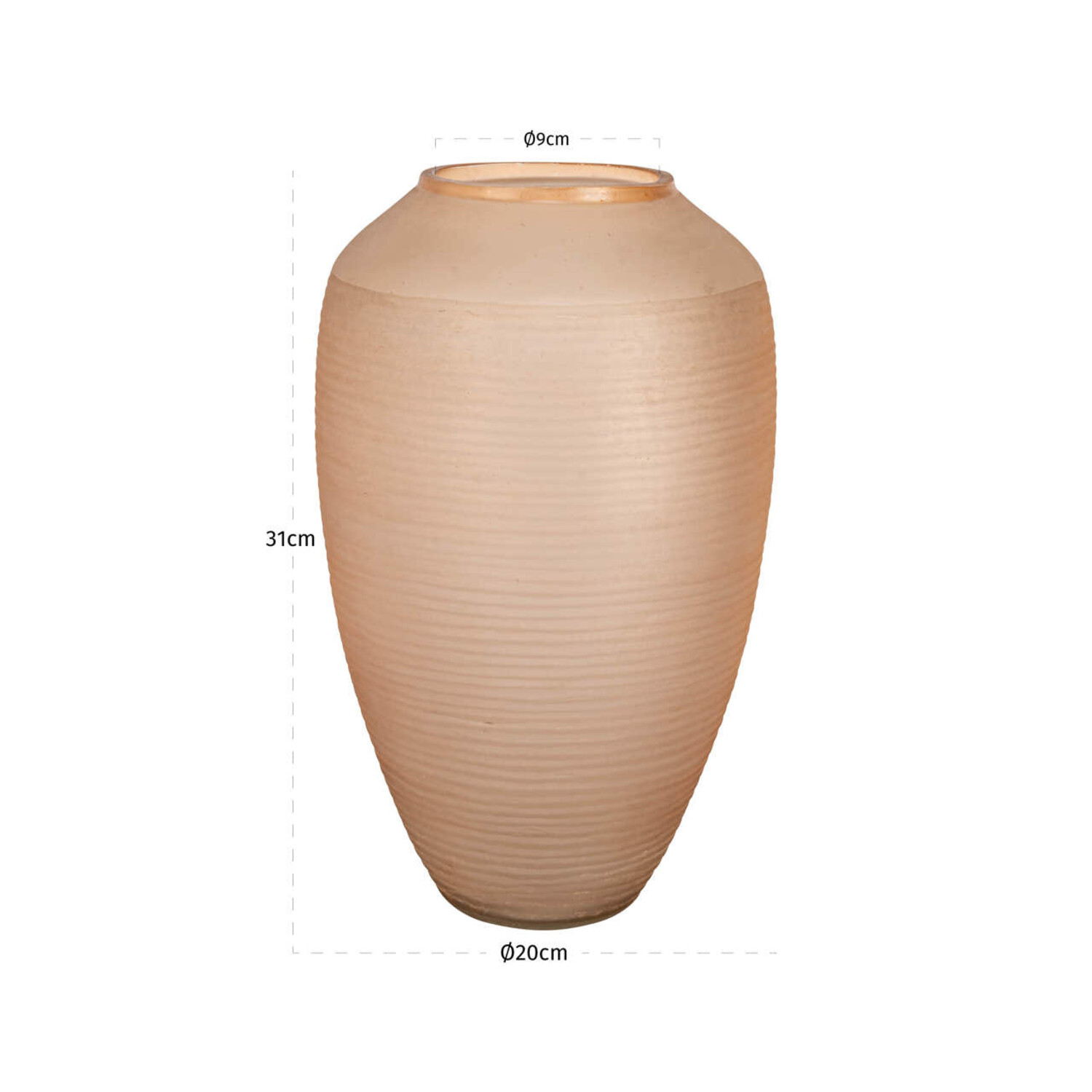 Richmond Interiors Vaas Vea Pink Glas Rond