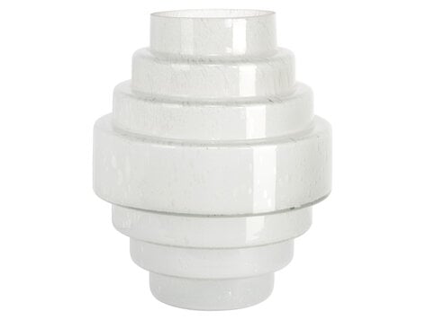 Richmond Interiors Vaas Samara White Glas Rond Wit