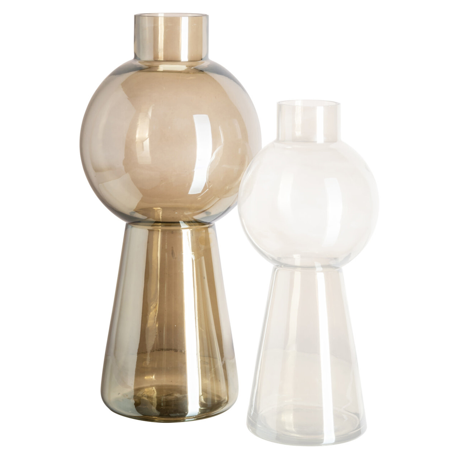Richmond Interiors Vaas Sera Smoke Glas Rond Groot
