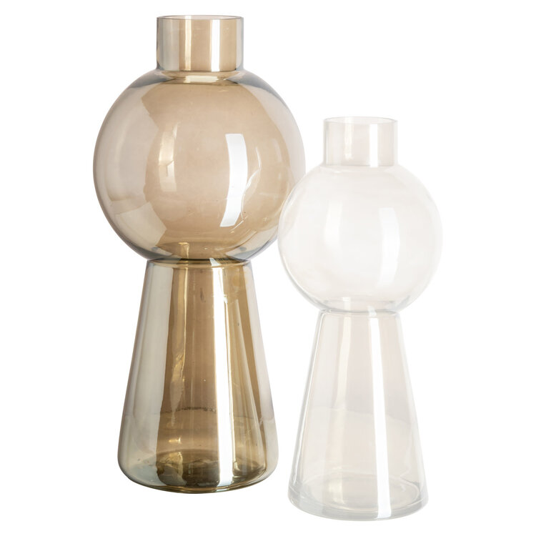 Richmond Interiors Vaas Sera Smoke Glas Rond Groot