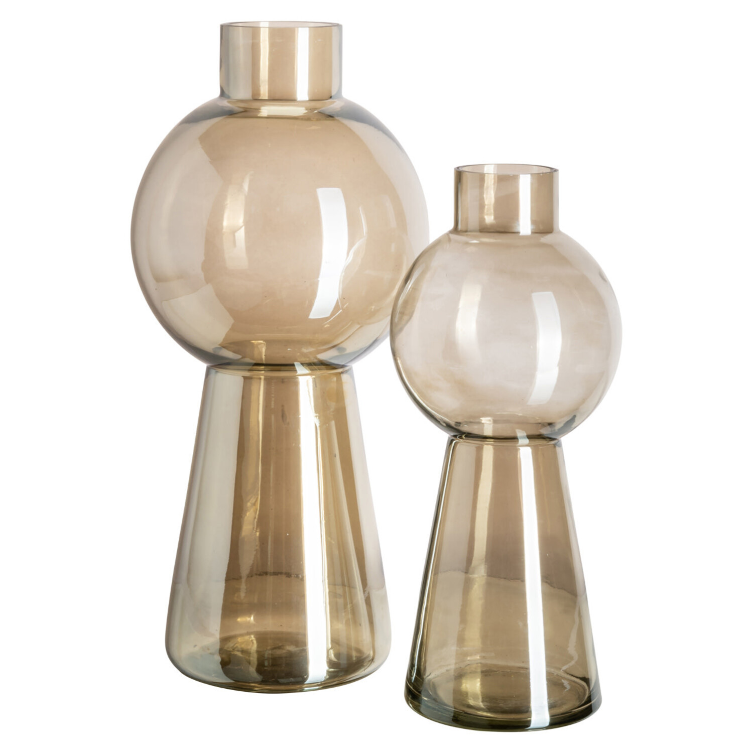 Richmond Interiors Vaas Sera Smoke Glas Rond Groot