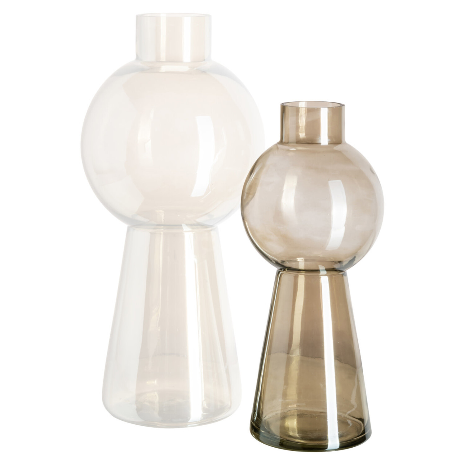Richmond Interiors Vaas Sera Smoke Glas Rond Klein