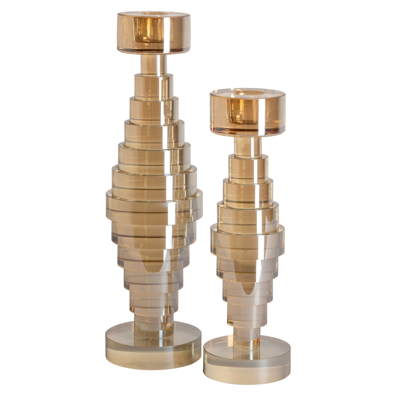 Richmond Interiors Kandelaar Bryn Champagne Glas Klein