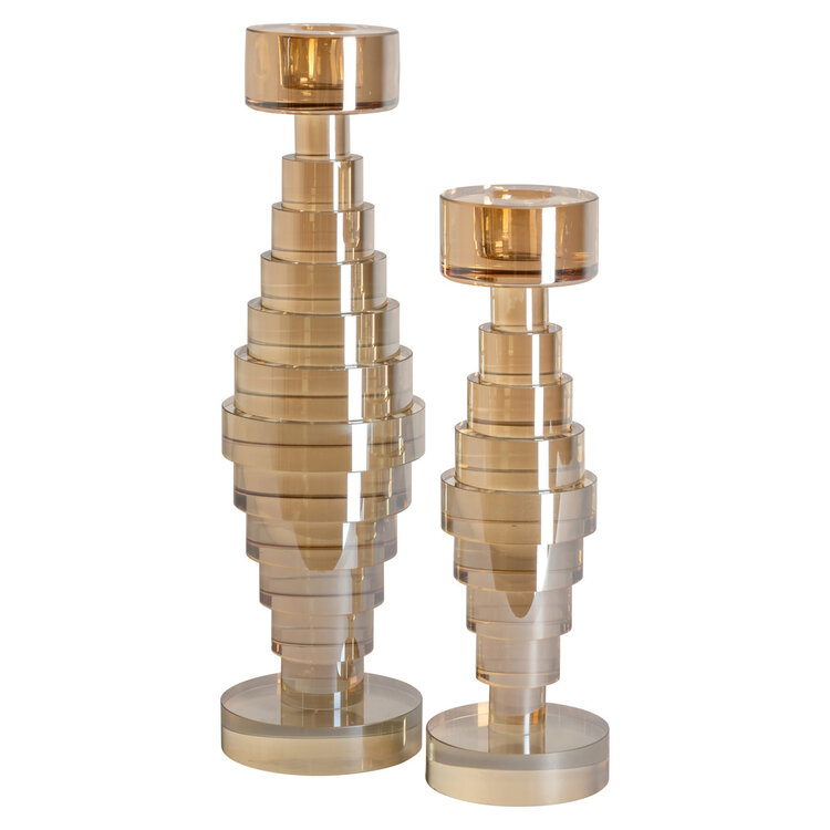 Richmond Interiors Kandelaar Bryn Champagne Glas Klein