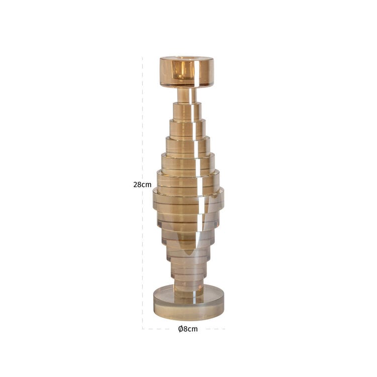 Richmond Interiors Kandelaar Bryn Champagne Glas Groot