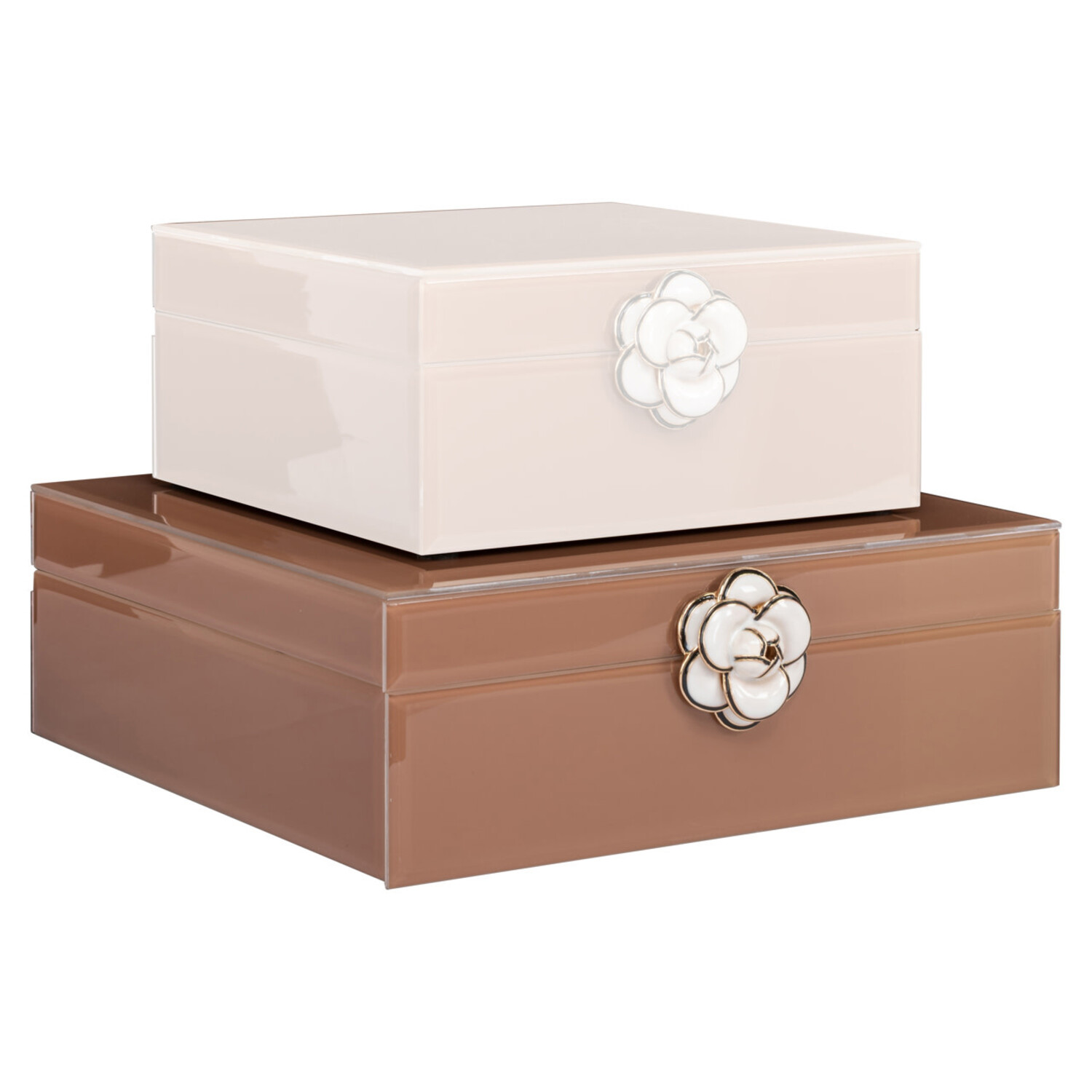Richmond Interiors Opbergdoos Floral Brown Groot